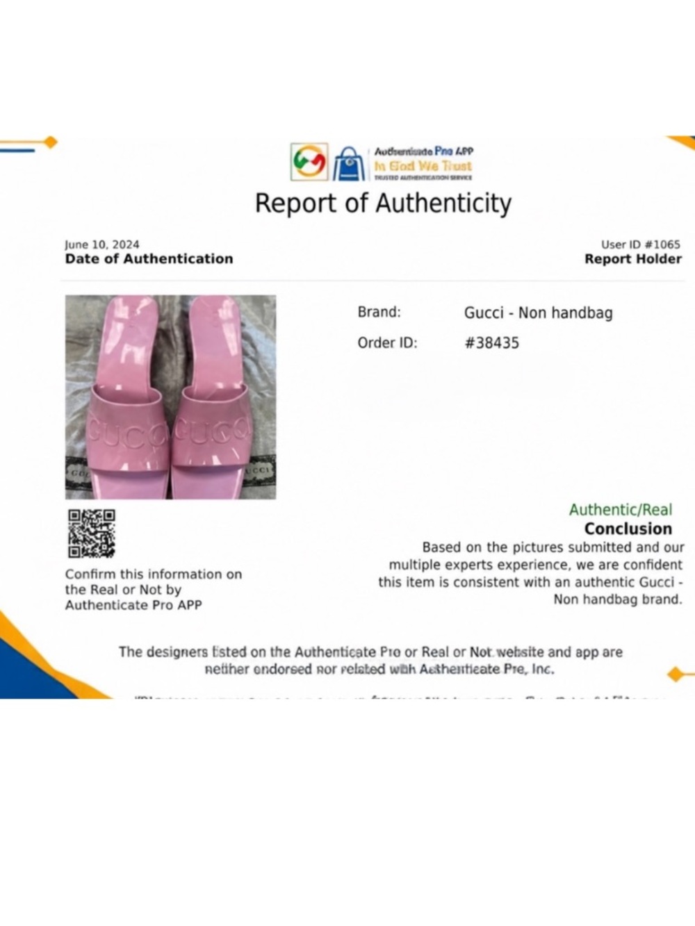 Authentic W/COA Gucci Pink Chunky Platform Slide Mules 38 New - Picture 3 of 6